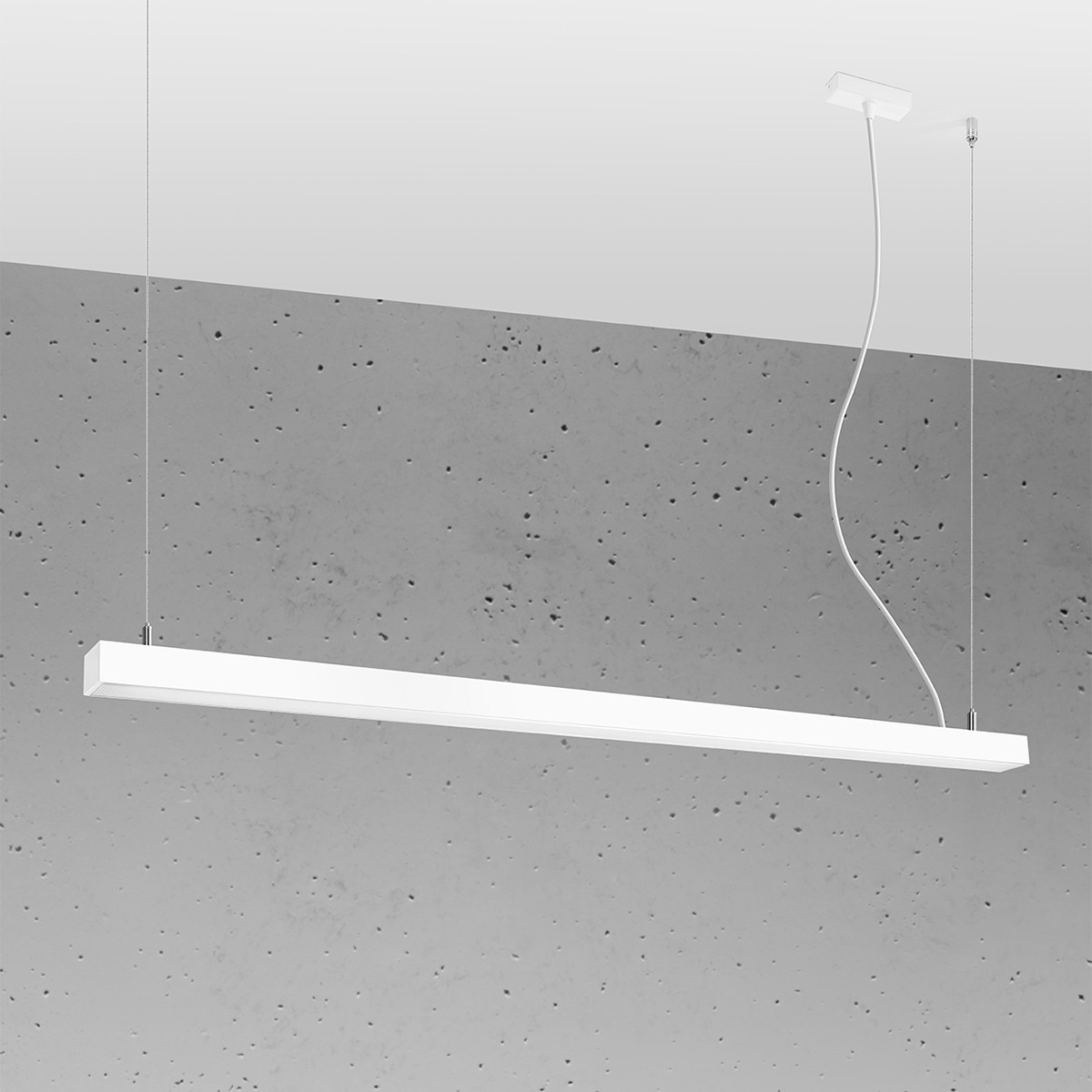 czarująca lampa - Lampa wisząca PINNE 150 biała 4000K