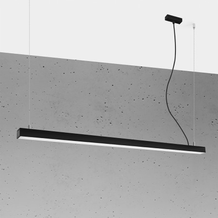 dekoracyjna lampa - Lampa wisząca PINNE 150 czarna 4000K