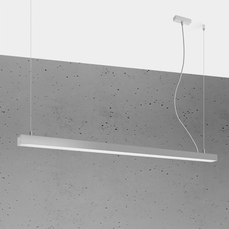 efektowna lampa - Lampa wisząca PINNE 150 szara 4000K