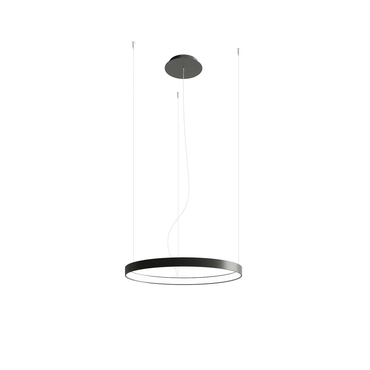elegancka lampa - Żyrandol RIO 55 czarny LED 4000K