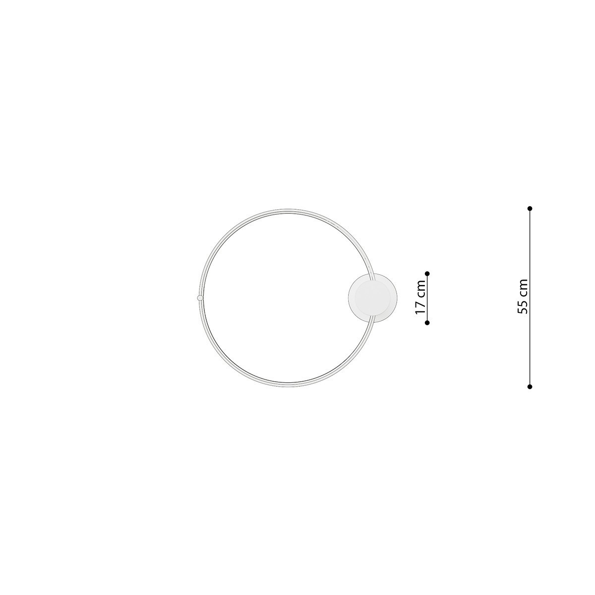 dekoracyjna lampa - Plafon RIO 55 biały LED 3000K