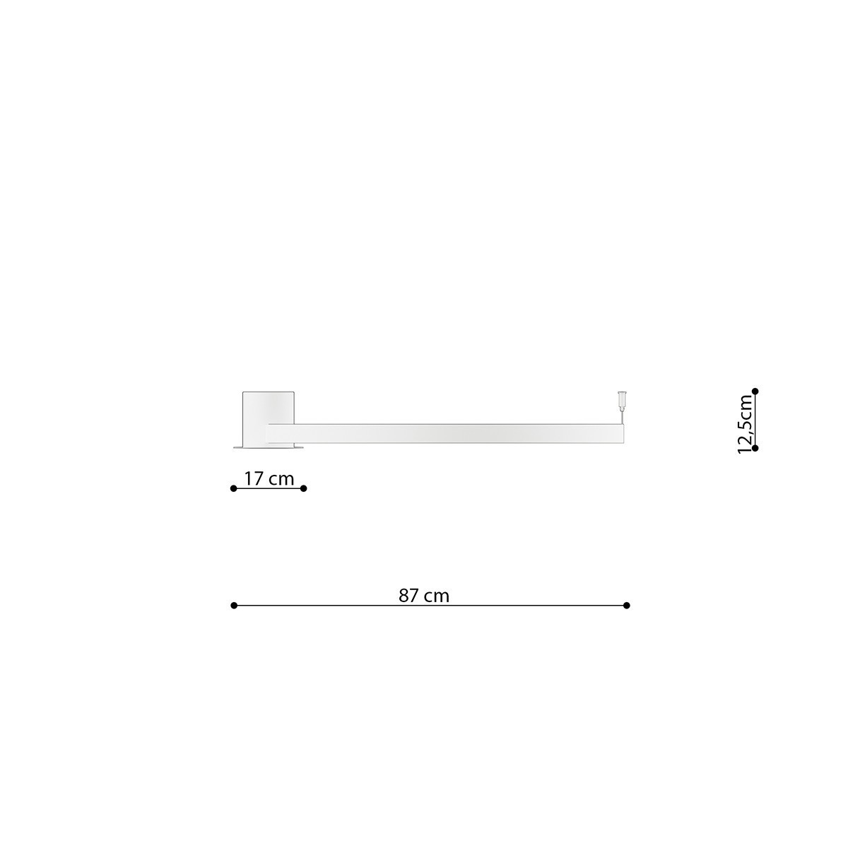 nadzwyczajna lampa - Plafon RIO 78 czarny LED 3000K