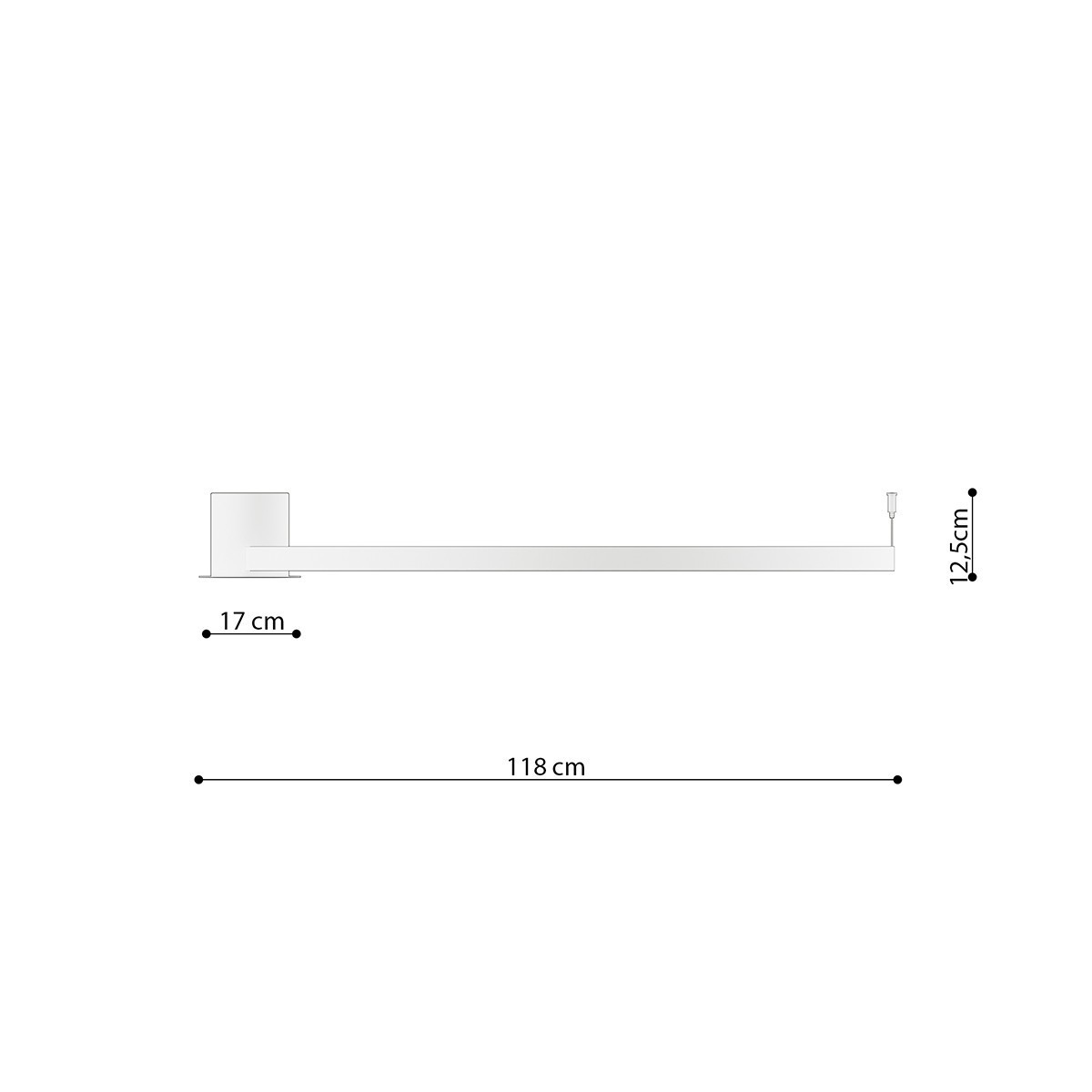 piękna lampa - Plafon RIO 110 czarny LED 3000K
