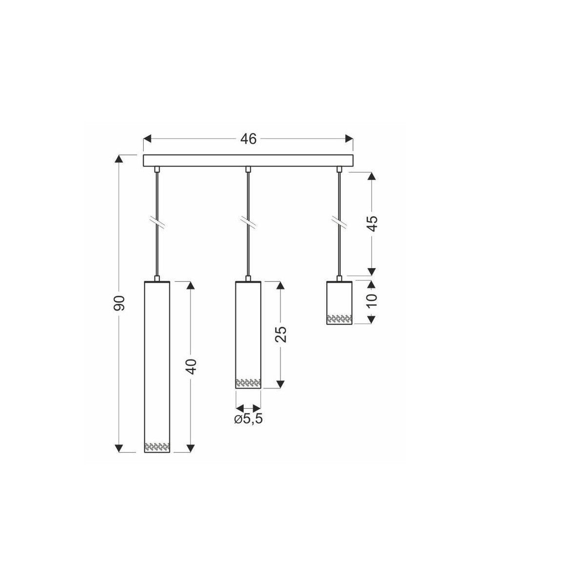 Candellux TUBO 33-79114 3xGU10