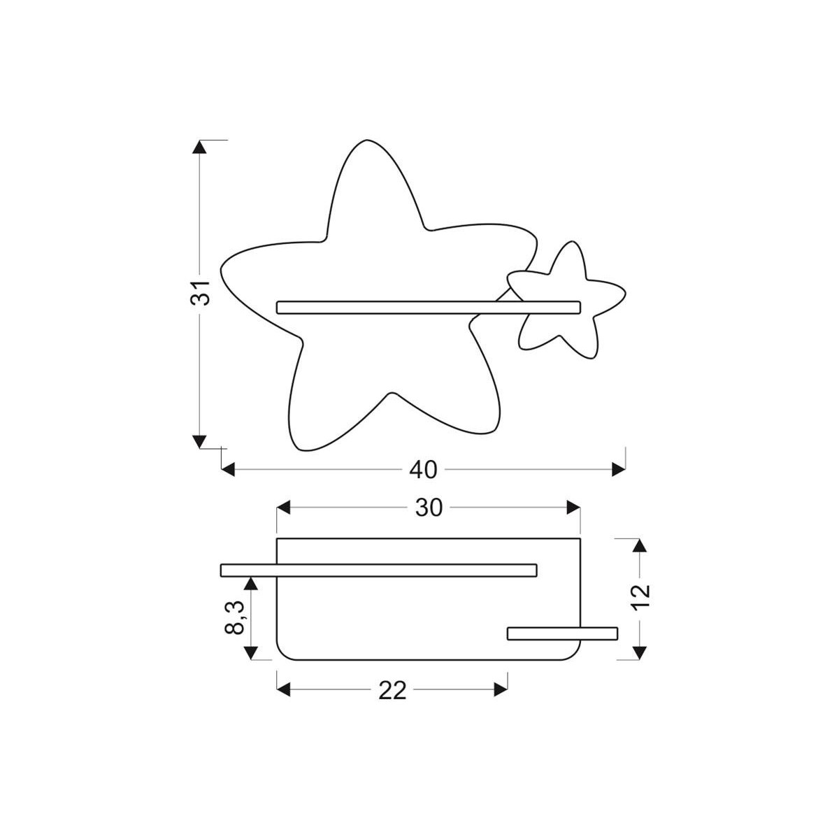 Candellux LAMPA 21-75611 xLED - 250 lm - 5W LED - 4000K