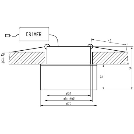 Candellux OPRAWA 2227450 xLED - 150 lm - 3W LED - 6000K