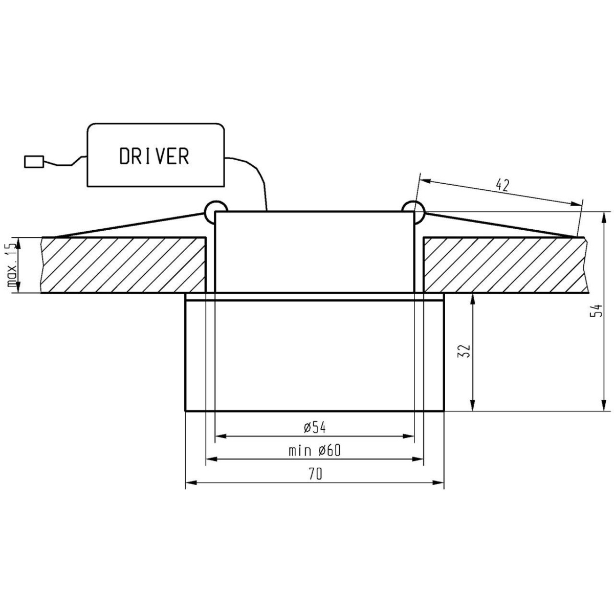 Candellux OPRAWA 2227467 xLED - 150 lm - 3W LED - 3000K