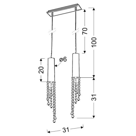 Candellux DUERO 32-25265-Z 2xGU10 - 2X3W LED