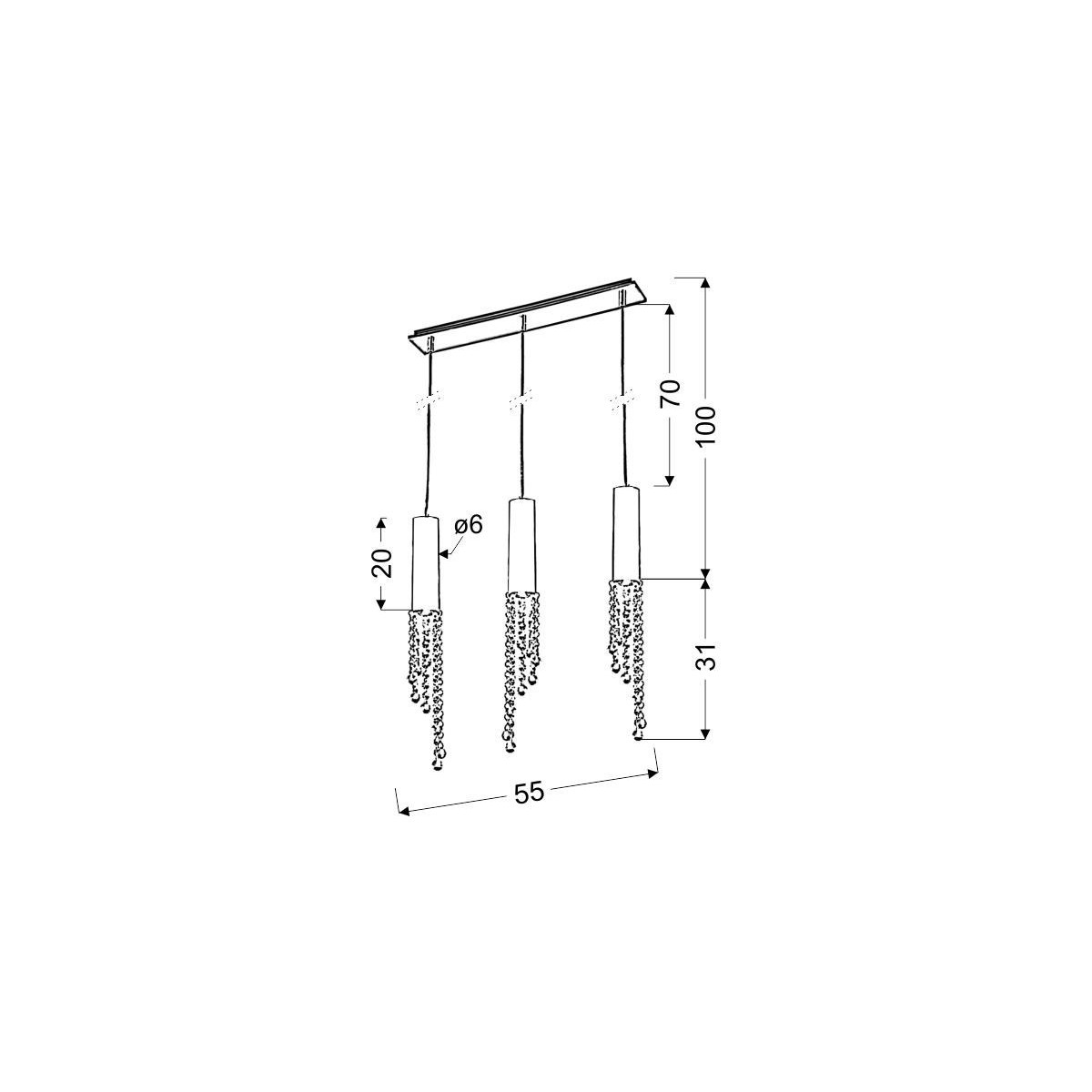 Candellux DUERO 33-25272-Z 3xGU10 - 3X3W LED