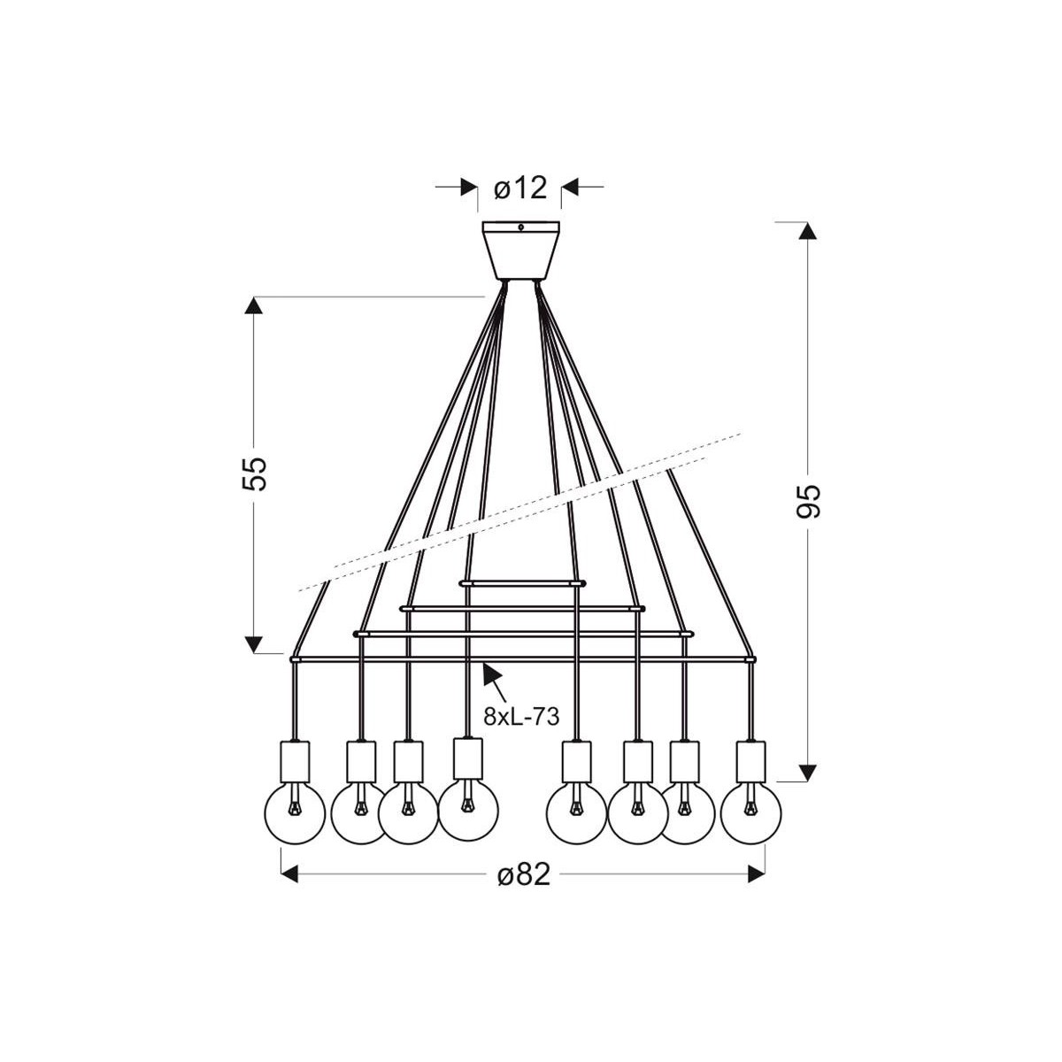 Candellux ALTO 38-70944 8xE27