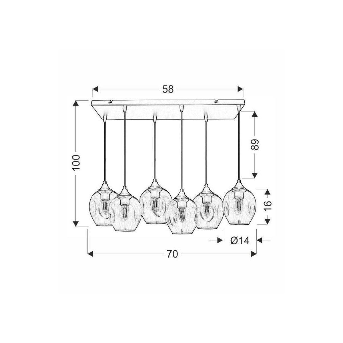Candellux ASPA 36-00620 6xE27