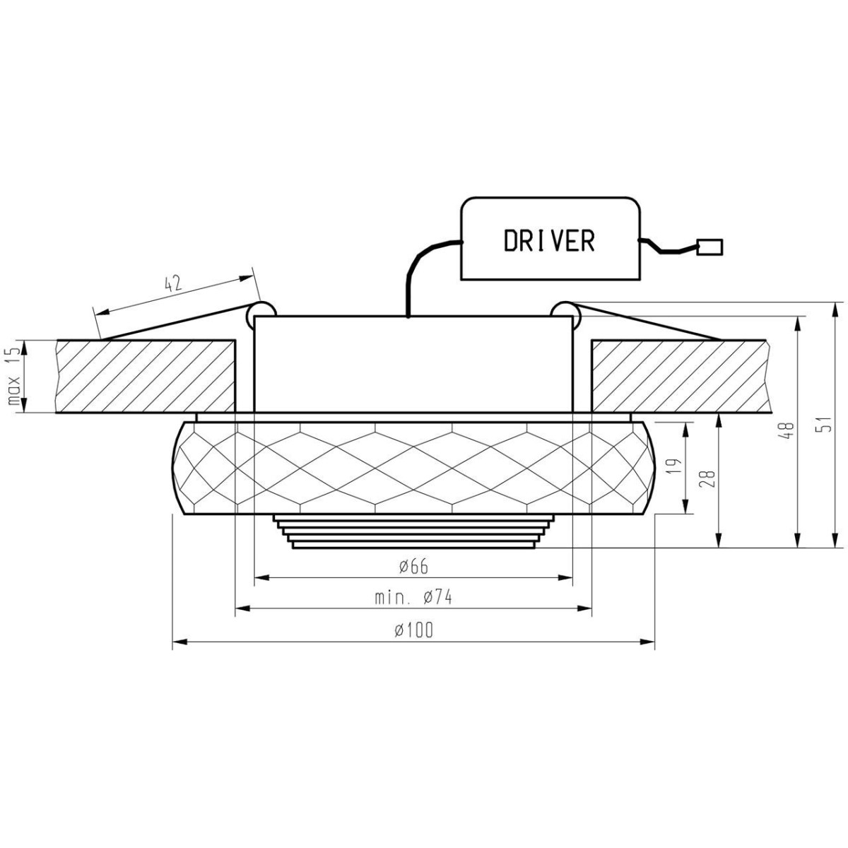 Candellux SS-35 2228938 xLED - 150 lm - 3W LED - 3000K