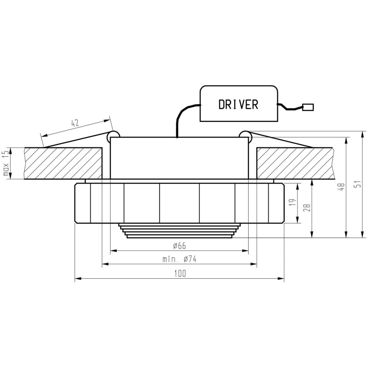 Candellux SS-37 2228822 xLED - 150 lm - 3W LED - 3000K