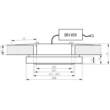 Candellux SS-30 2227481 xLED - 50 lm - 1W LED - 3000K
