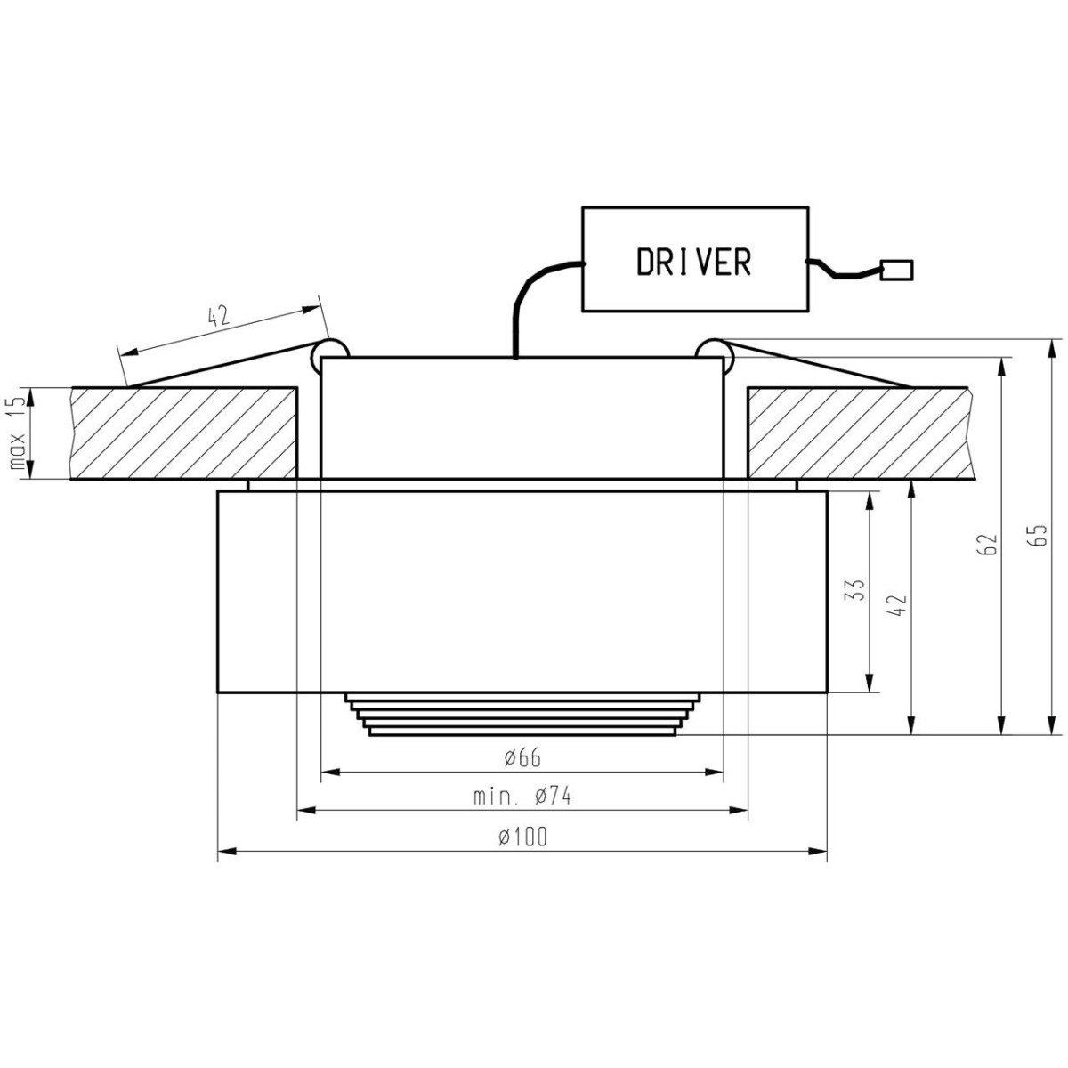 Candellux SS-33 2228815 xLED - 150 lm - 3W LED - 3000K