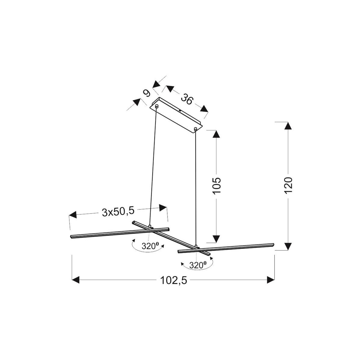 Candellux THASOS A0021-330 xLED - 1600 lm - 23W LED - 4000K