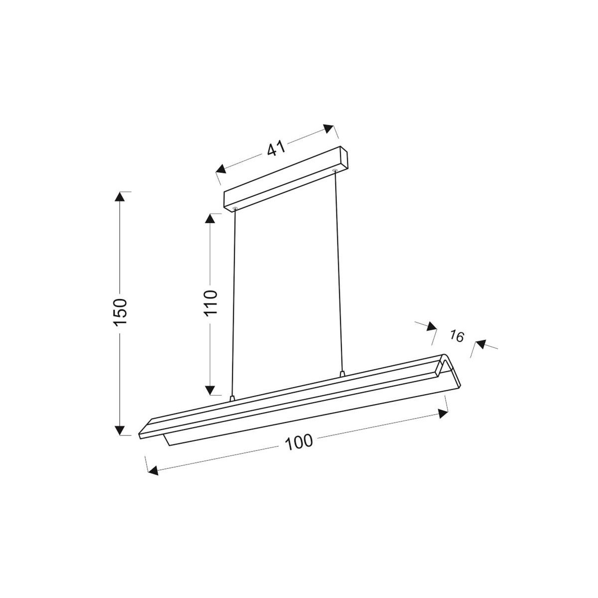 Candellux CURACOA A0011-320 xLED - 2700 lm - 33W LED - 4000K