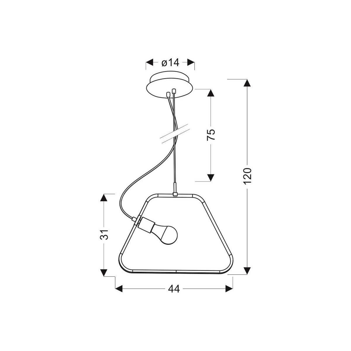Candellux IKARIA A0023-320 xE27 - 950 lm - LED+12W LED - 4000K