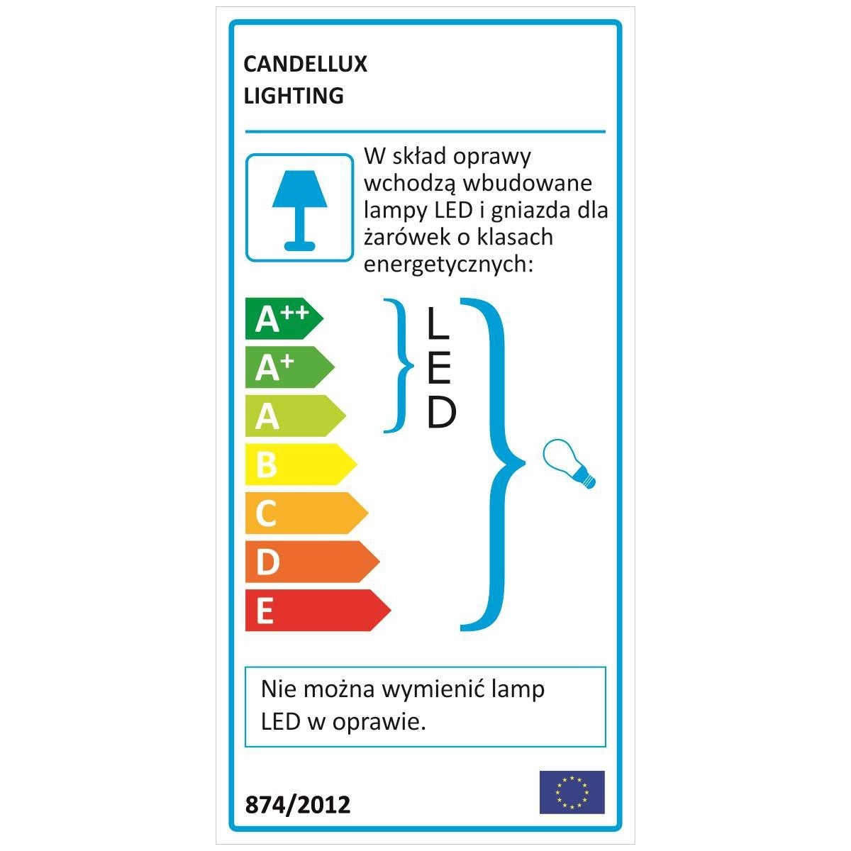 Candellux IKARIA A0023-320 xE27 - 950 lm - LED+12W LED - 4000K