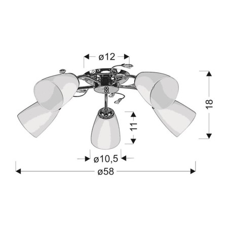 Candellux URSELLA 35-79220 5xE14