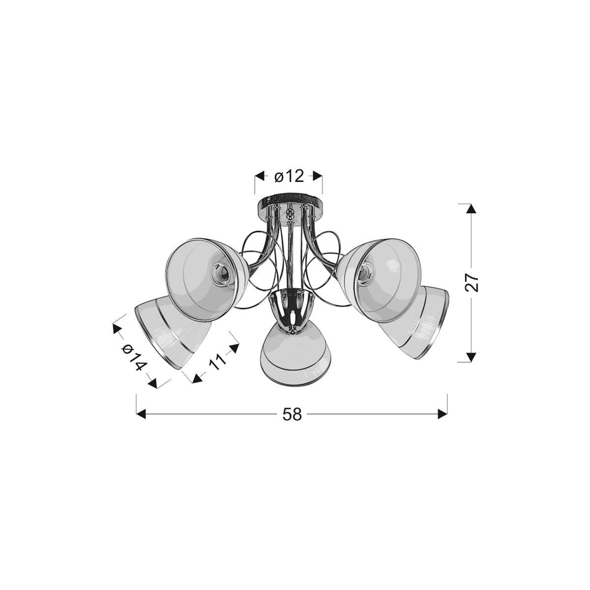 Candellux ELOTTE 35-77936 5xE27
