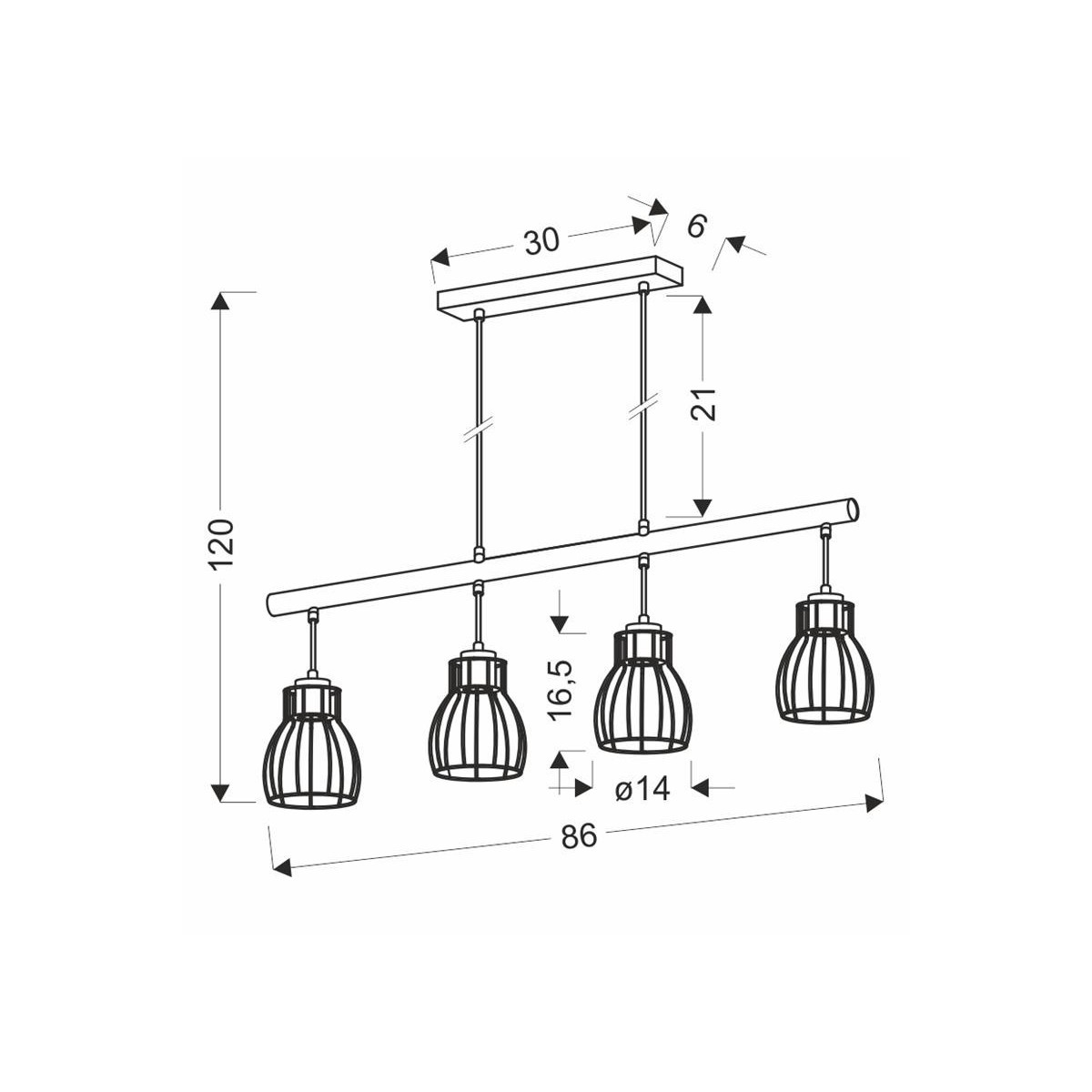 Candellux BERNITA 34-78117 4xE27