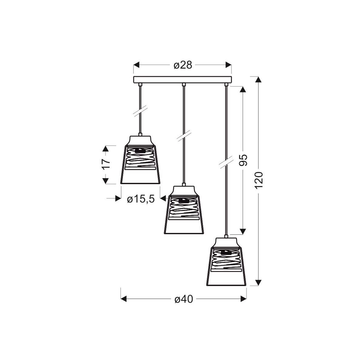 Candellux FRESNO 33-78988 3xE27