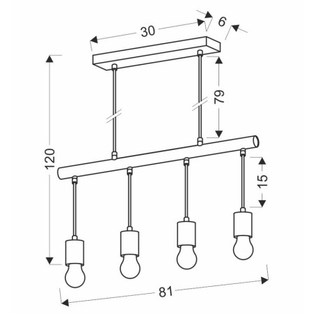 Candellux IZZY 34-77929 4xE27