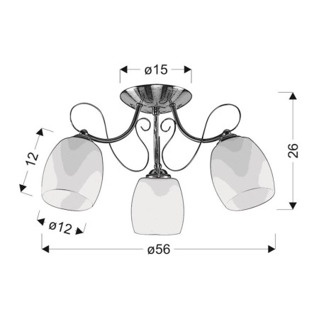 Candellux AMBA 33-78025 3xE27