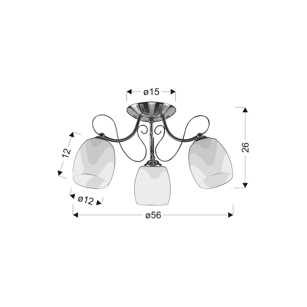 Candellux AMBA 33-78025 3xE27
