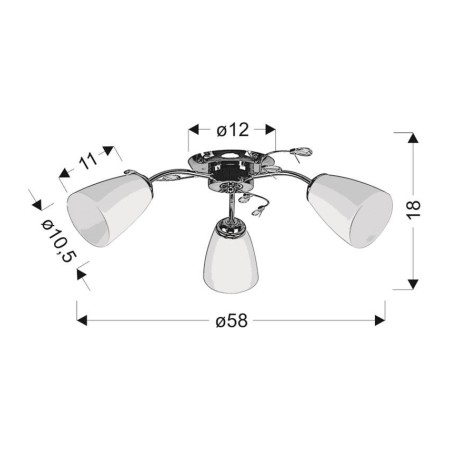 Candellux URSELLA 33-77998 3xE14
