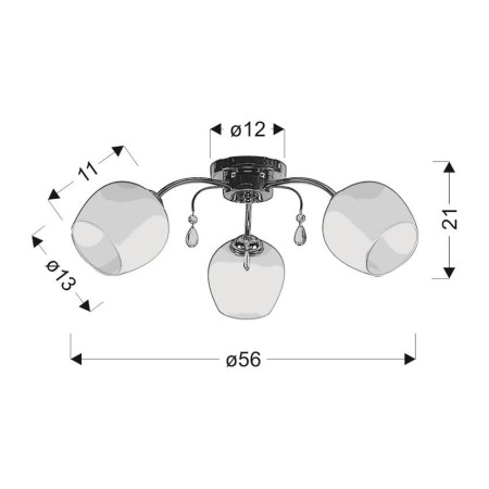 Candellux ZACHERA 33-77981 3xE27