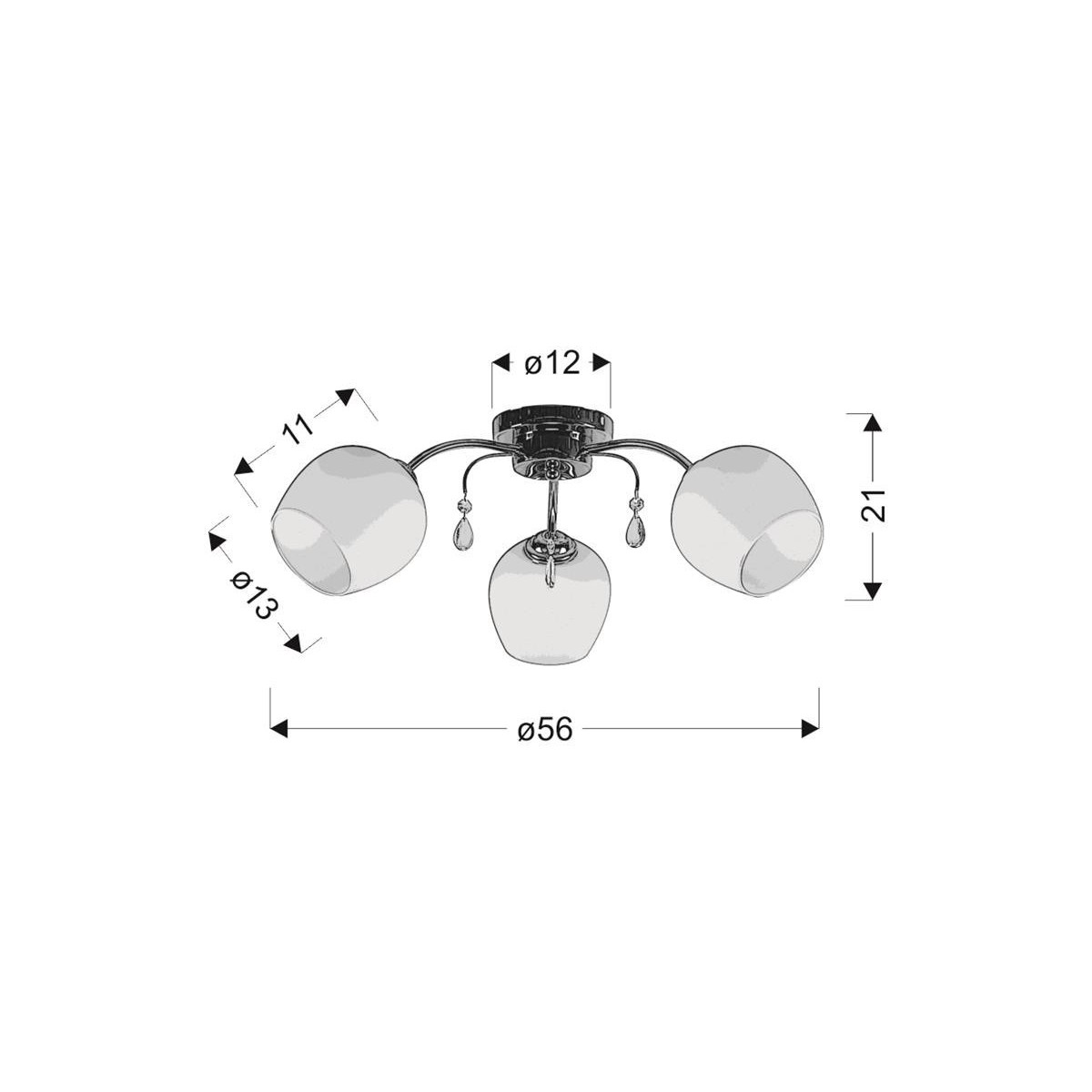 Candellux ZACHERA 33-77981 3xE27