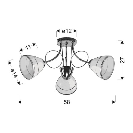 Candellux ELOTTE 33-77974 3xE27