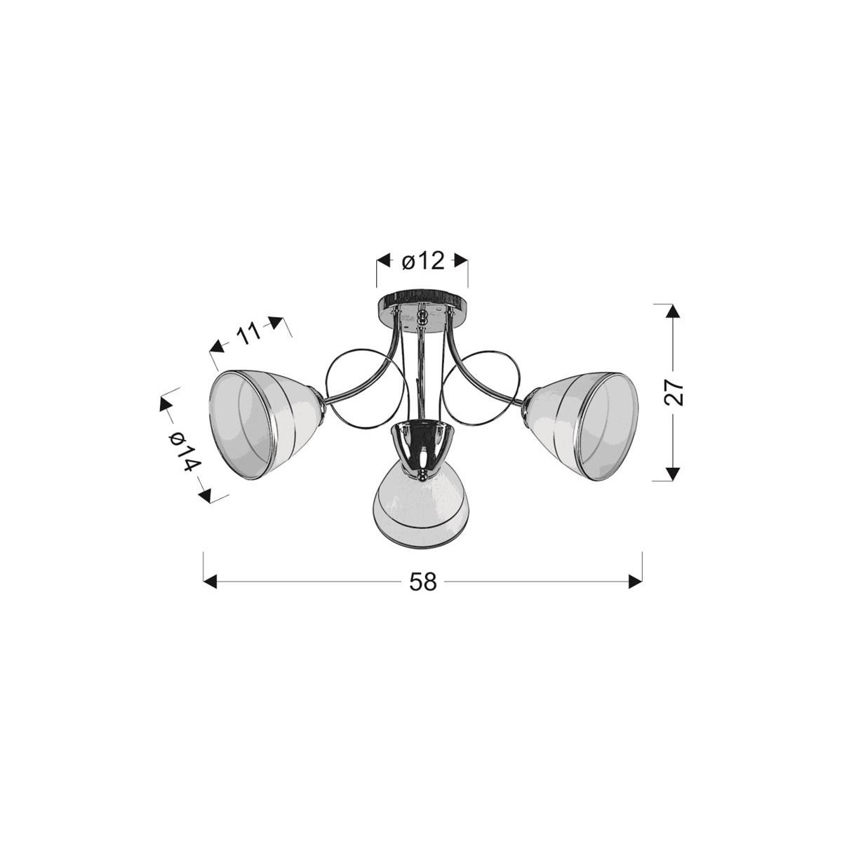 Candellux ELOTTE 33-77974 3xE27