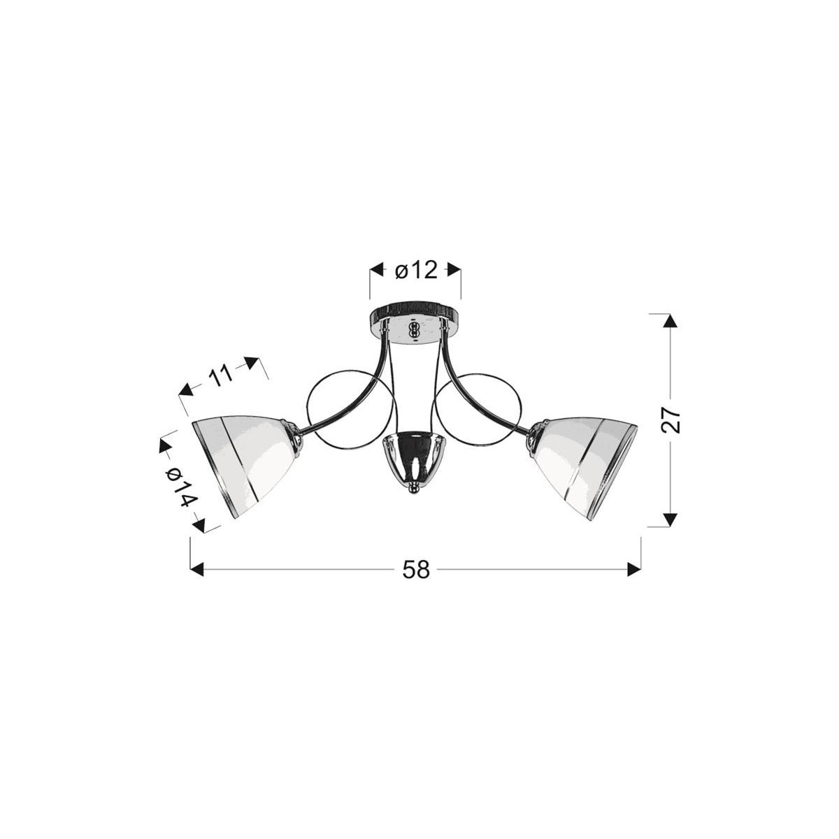 Candellux ELOTTE 32-78667 2xE27