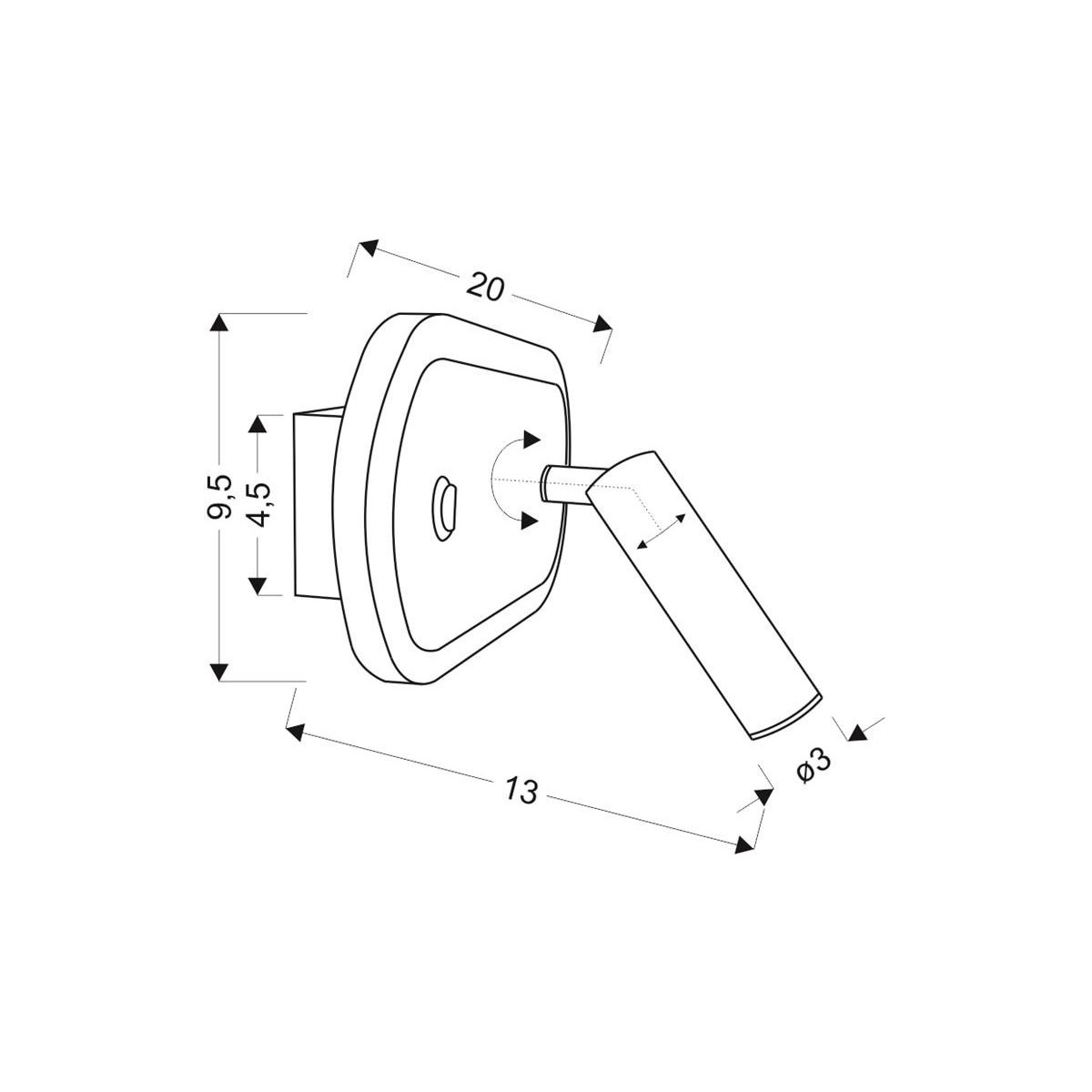 Candellux MIRACLE 22-76014 2xLED - 550 lm - 6W+3W LED - 4000K