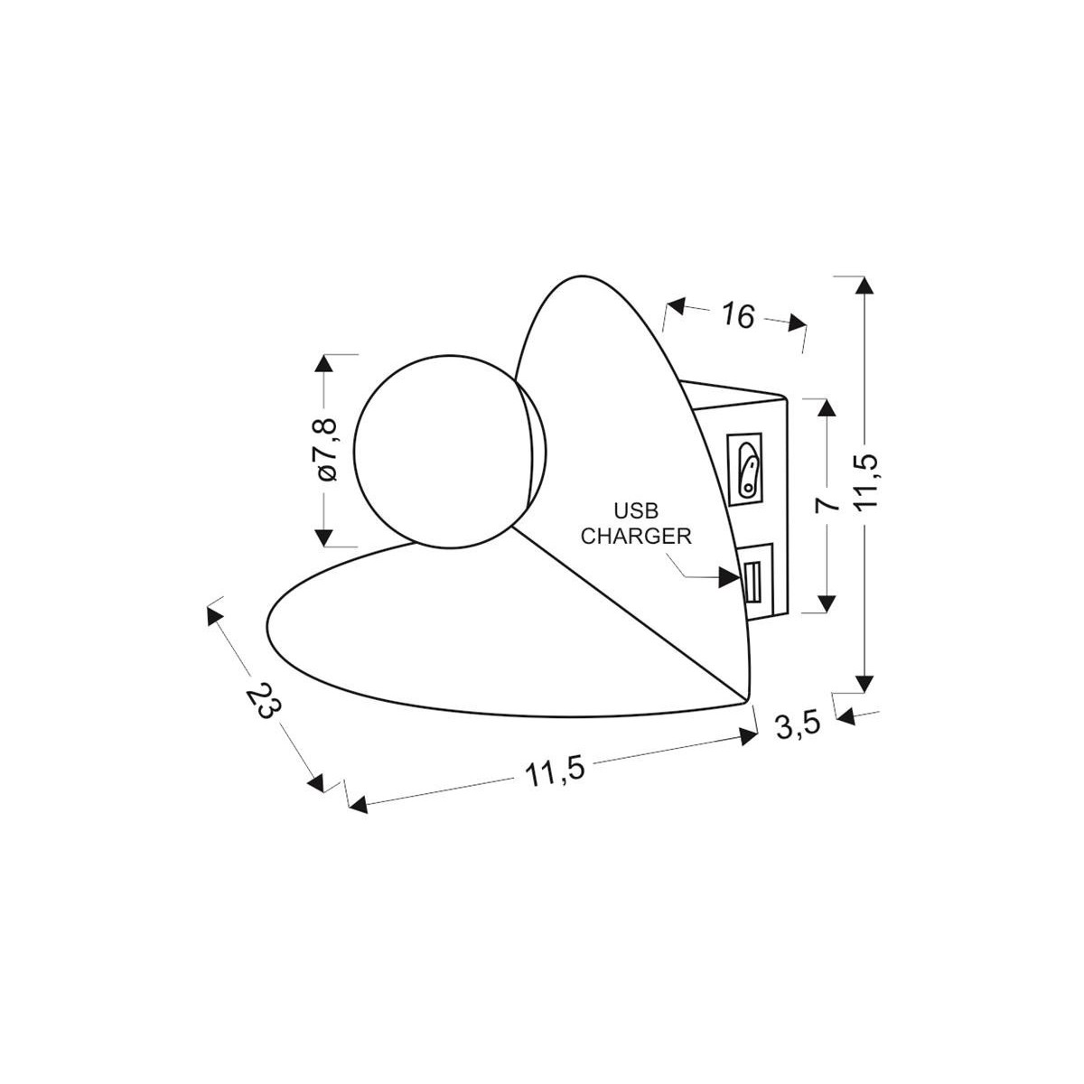 Candellux ZENIT 21-76038 1xE27 - 400 lm - 4000K