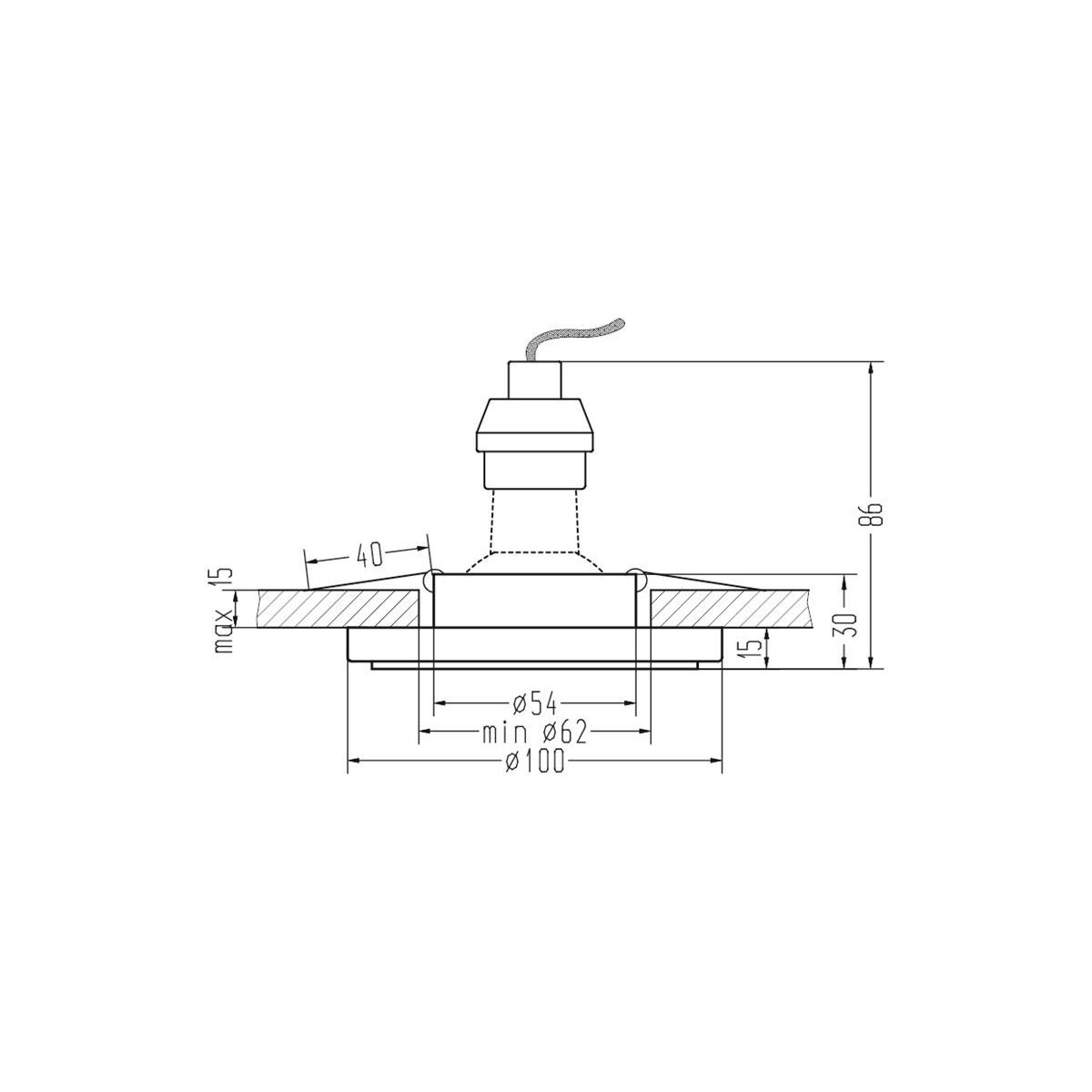 Candellux OPRAWA 2273617 xGU10 - 150 lm - 6000K