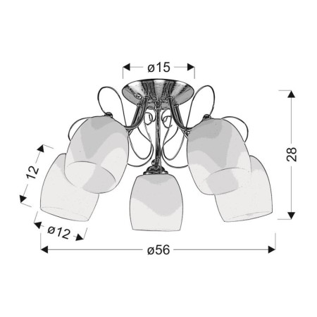 Candellux AMBA 35-79251 5xE27