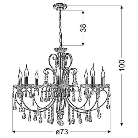 Candellux AURORA 38-73747 8xE14