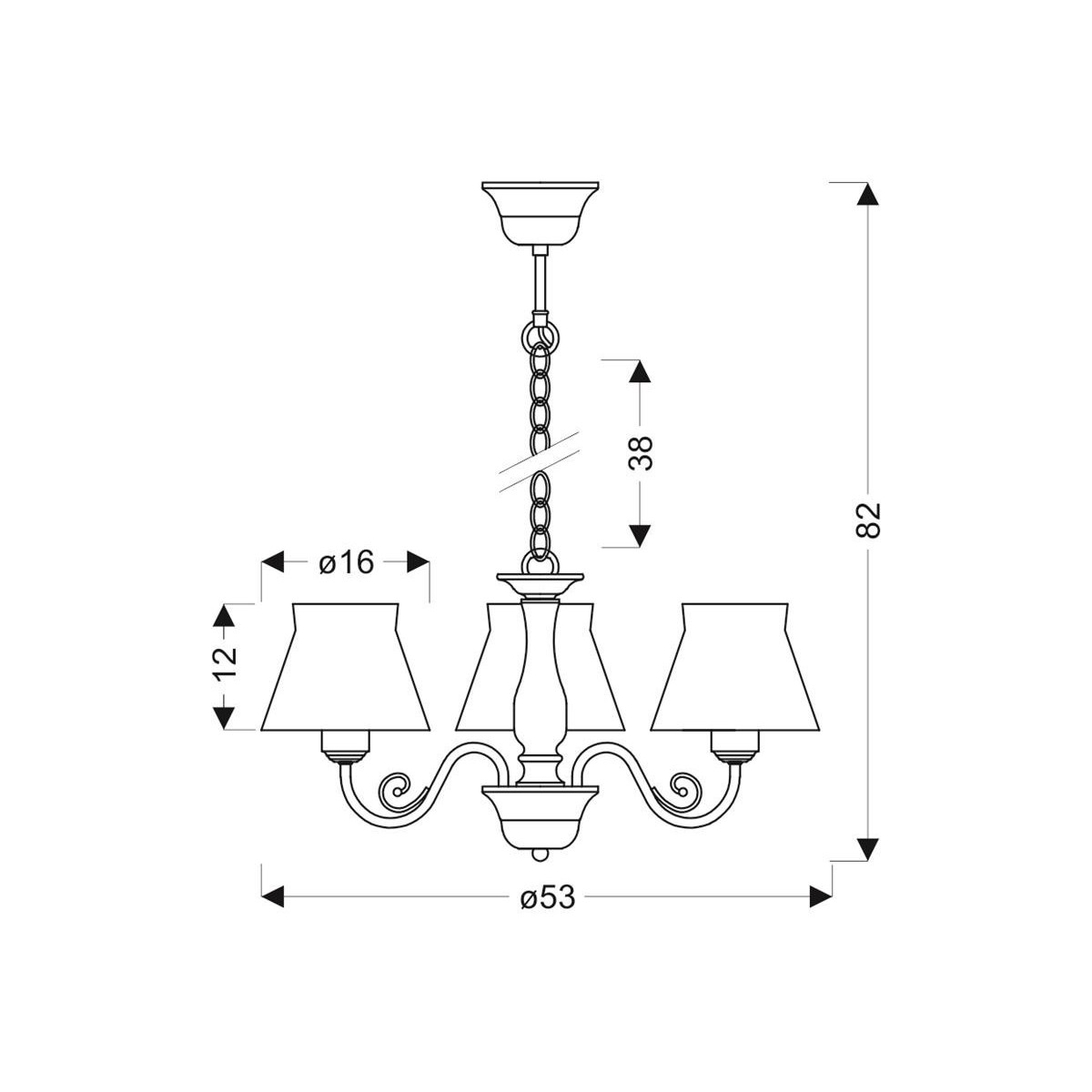 Candellux ZEFIR 33-73792 xE14