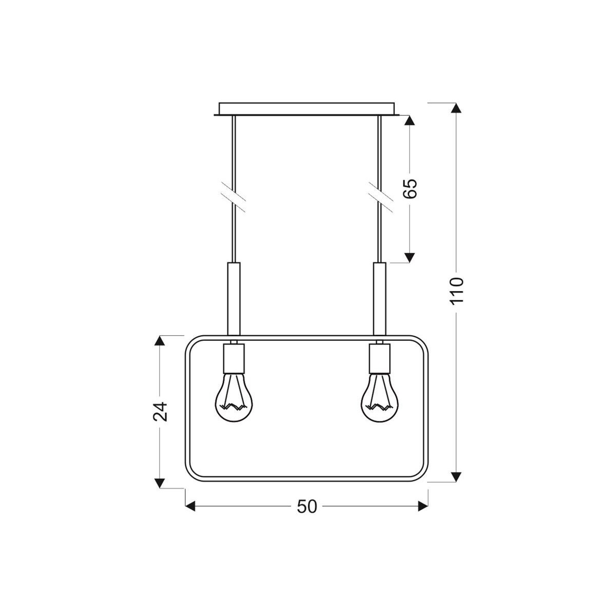 Candellux FRAME 32-73549 2xE27
