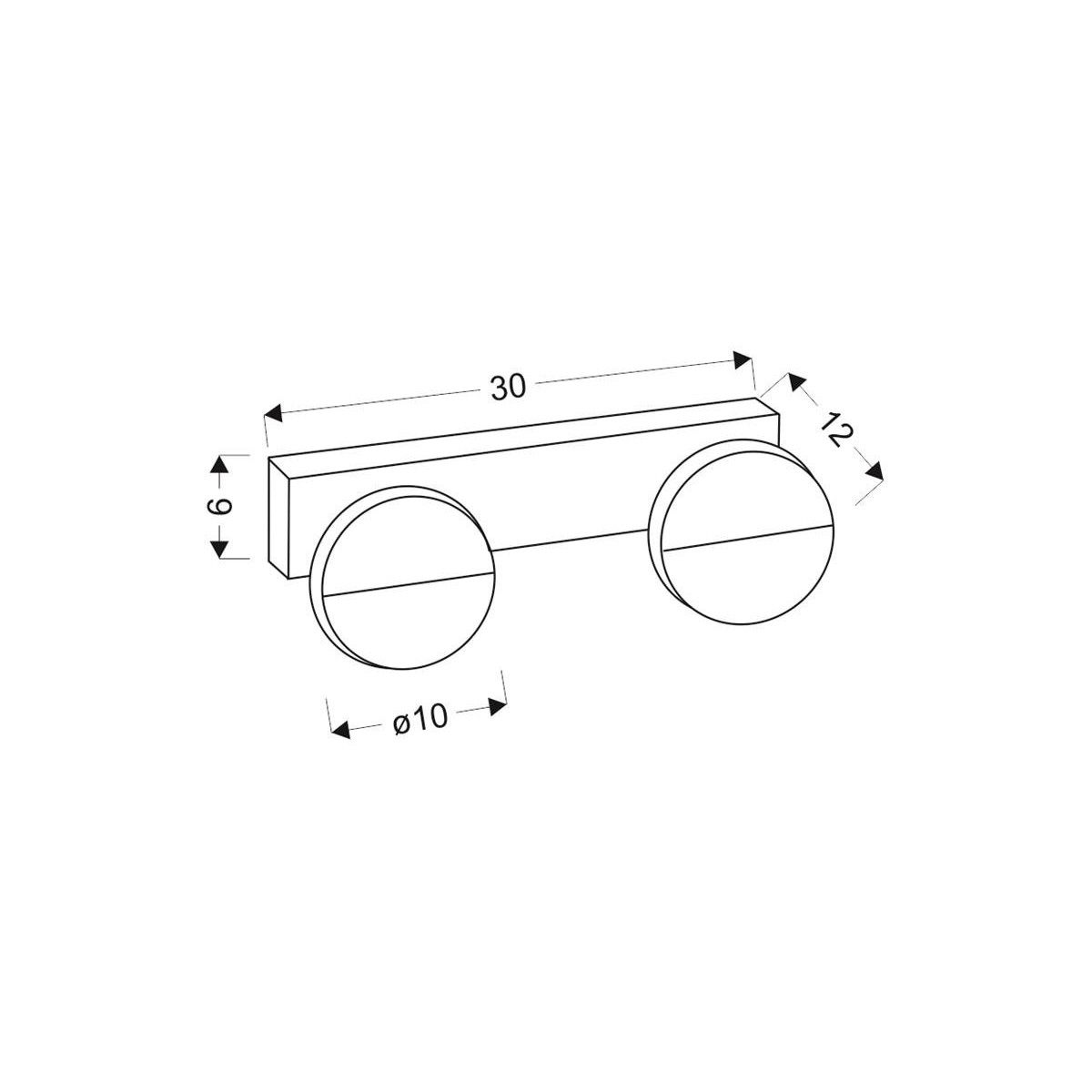 Candellux SING 22-72801 xLED - 640 lm - 2X3W LED - 4000K