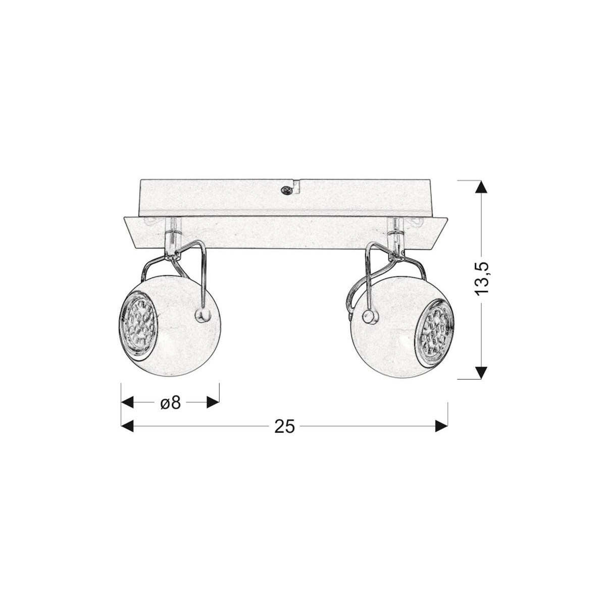Candellux LISTWA 92-25012-Z xGU10 - 2X3W LED