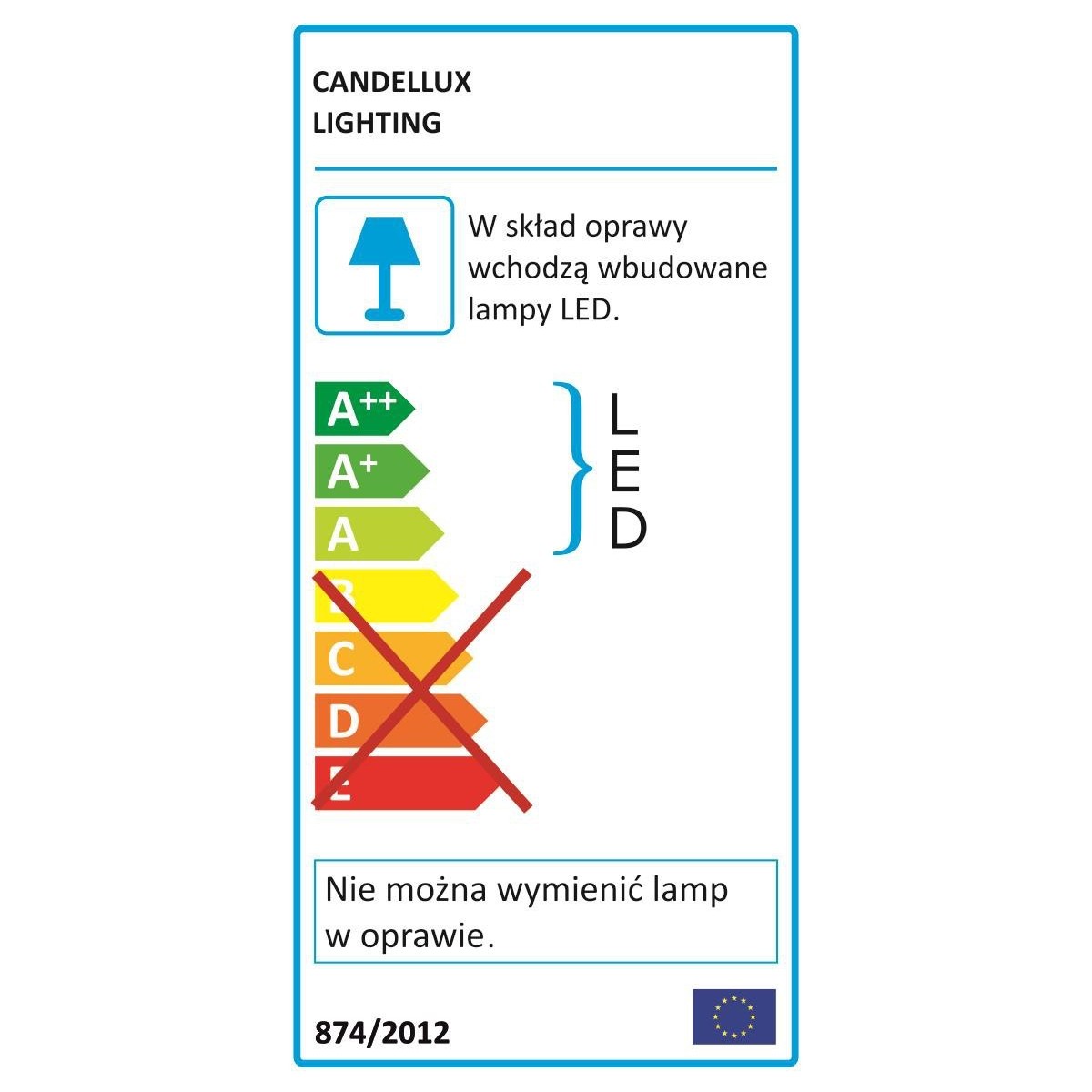Candellux CALIPSO 14-75239 1xLED - 4000 lm - 60W LED - 3000+4000+6000