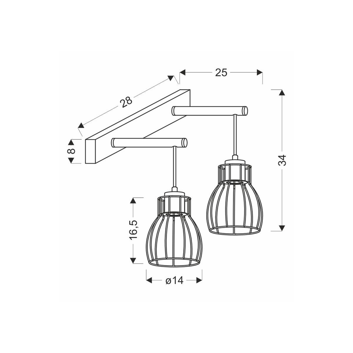 Candellux BERNITA 22-77103 2xE27