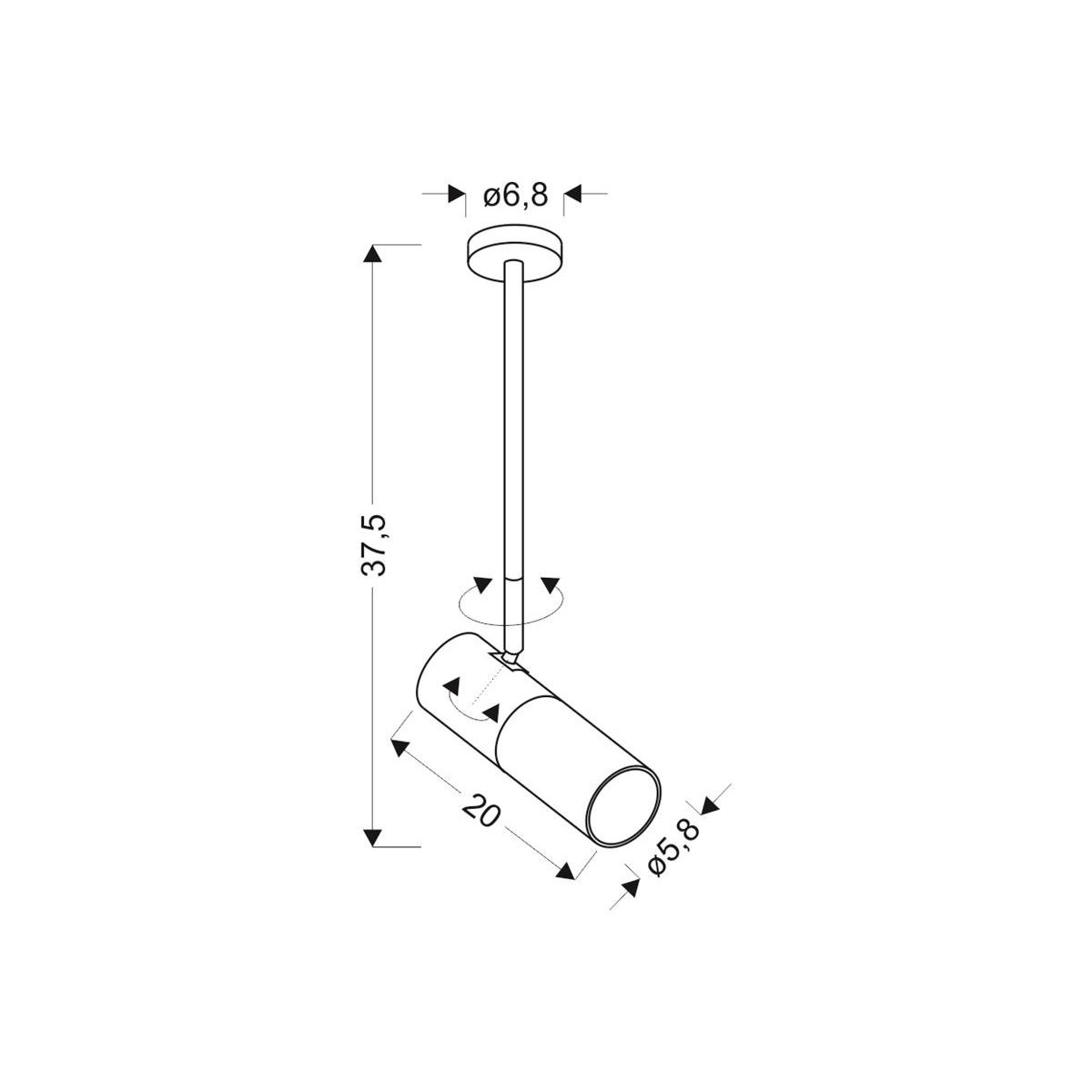 Candellux TUBA 31-78353 1xGU10
