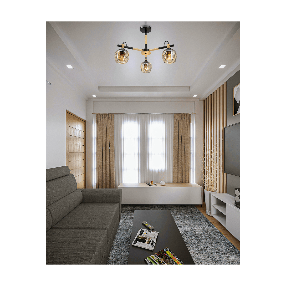 Elem TIDA 2203/3 BL JD - 3 x E27 60W