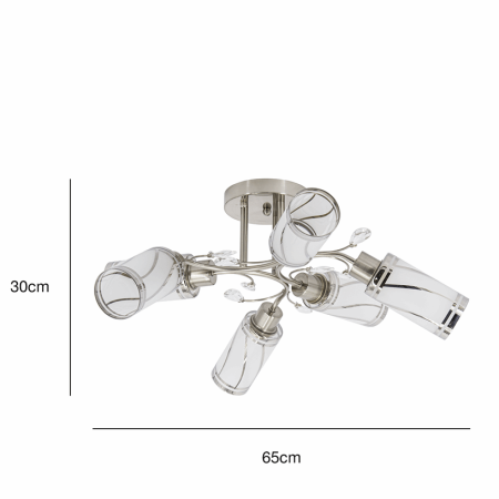 Elem GRACJA 8267/6 19BT - 6 x E27 60W